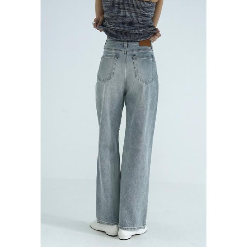 CLANE / SLASH CUT DENIM PANTS / 181117322 | CHA