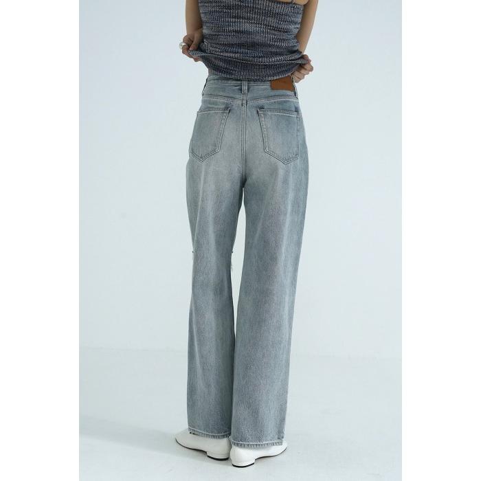 CLANE / SLASH CUT DENIM PANTS / 181117322 | CHA