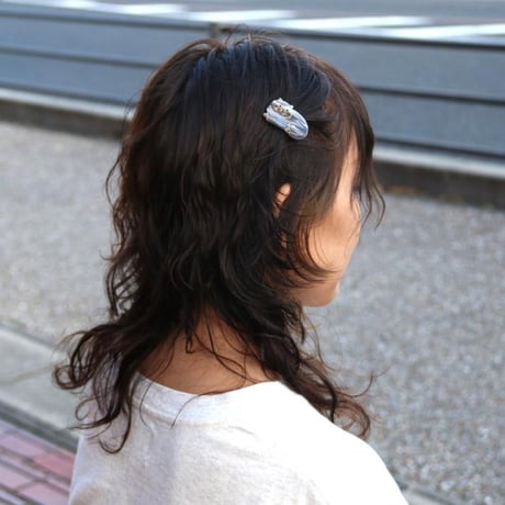 ククシュゼット 正規商品 ヘアアクセ クリップ ピン 猫 ヘアピン フランス Coucou Suzette シュゼット ペルシャ ネコ ヘア クリップ グレー(suzettecatclip)