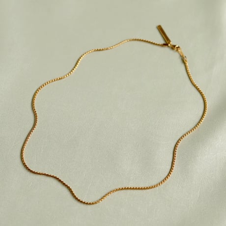 TEN. 正規商品 ユニセックス アクセサリー テン ツイスト チェーン ネックレス シルバー/ゴールド 38cm/50cm 2サイズ展開【即日発送】