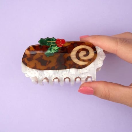 Coucou Suzette / Christmas Log Cake Hair Claw / christmaslogcakeclaw