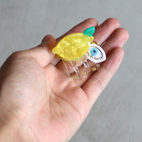 ククシュゼット 正規商品 ヘア ミニ アクセ クリップ フルーツ 果物 Coucou Suzette レモン ヘア クロー イエロー (lemonminiclaw)