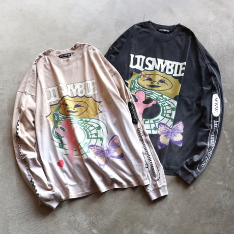LITTLE SUNNY BITE / graphic gradation long tee / lsbltop023a