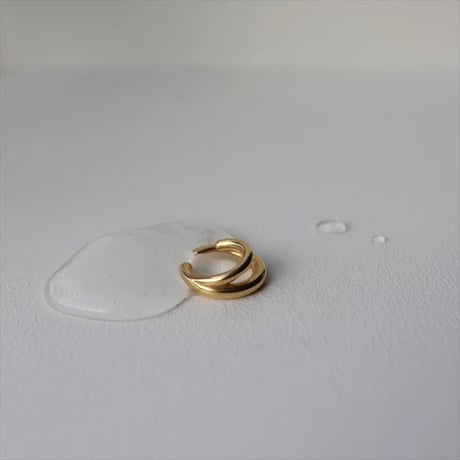 TEN. 正規商品 ユニセックス アクセサリー テン ダブルライン イヤーカフ シルバー/ゴールド【即日発送】