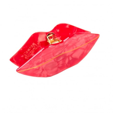 雑誌 VERY 掲載 ククシュゼット 正規商品 ヘア アクセ クリップ リップ 唇 Coucou Suzette リップ ヘア クロー Lips Hair Claw レッド (lipclaw)