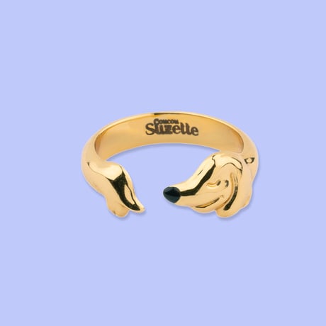 ククシュゼット 正規商品 アクセ 指輪 おしゃれ 個性的 犬 可愛い フランス ギフト Coucou Suzette ダックスフンド リング Dachshund Ring ゴールド Gold