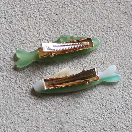 ククシュゼット 正規商品 ヘア アクセ ピン かわいい 海 魚 フランス Coucou Suzette イワシ クリップ セット(sardinesclip)