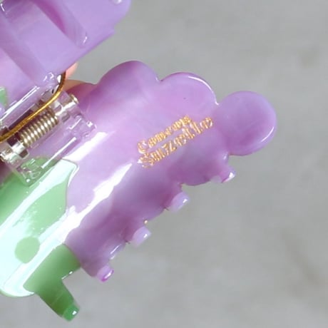 ククシュゼット 正規商品 ヘア アクセ クリップ かわいい 果物 フルーツ フランス Coucou Suzette ブドウ ヘア クロー パープル(grapeclaw)