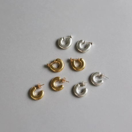 TEN. 正規商品 ユニセックス アクセサリー テン ベーグル イヤリング シルバー/ゴールド【即日発送】