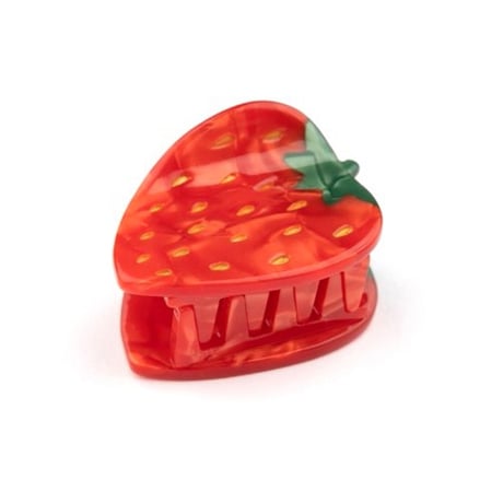 ククシュゼット 正規商品 ヘア アクセ クリップ かわいい 果物 フルーツ フランス Coucou Suzette イチゴ ヘア クロー レッド(strawberryclaw)