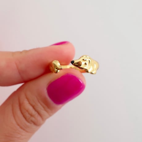 ククシュゼット 正規商品 アクセ 指輪 おしゃれ 個性的 犬 可愛い フランス ギフト Coucou Suzette ダックスフンド リング Dachshund Ring ゴールド Gold