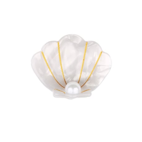 ククシュゼット 正規商品 ヘア ミニ アクセ クリップ 海 夏 Coucou Suzette ホタテ 貝 ミニ ヘアクロー ホワイト  (scallopshellminiclaw)