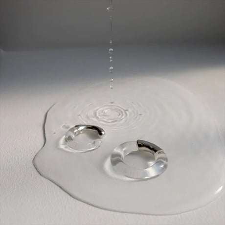TEN. 正規商品 ユニセックス アクセサリー テン グラス プール イヤーカフ シルバー【即日発送】(ec-0008)