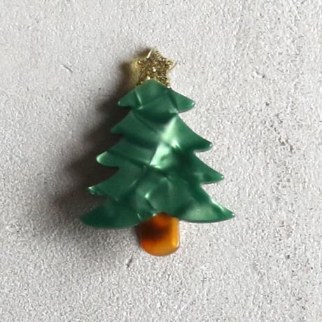 ククシュゼット 正規商品 ヘア アクセ かわいい ギフト フランス Coucou Suzette クリスマス ツリー ヘアクリップ グリーン(christmastreeclip)