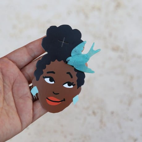 ククシュゼット 正規商品 ヘア アクセ クリップ ピン ヘアピン かわいい 鳥 フランス Coucou Suzette ツバメ 燕 ヘア クリップ ブルー(swallowclip)