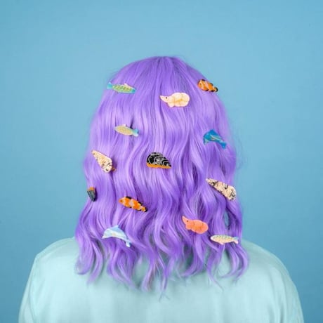 ククシュゼット 正規商品 ヘア アクセ ピン かわいい 海 夏 魚 フランス ギフト Coucou Suzette エビ クリップ ピンク(shrimpclip)