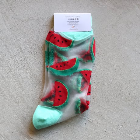 Coucou Suzette / スイカ シアー ソックス / watermelonshsocks