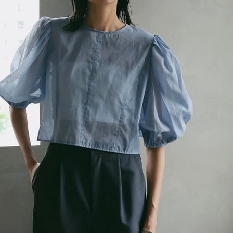 MANOF / SHEER GATHER BLOUSE / 891224002