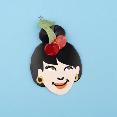 ククシュゼット 正規商品 ヘアアクセ クリップ ピン ヘアピン フルーツ フランス Coucou Suzette チェリー ヘア クリップ レッド(cherryclip)