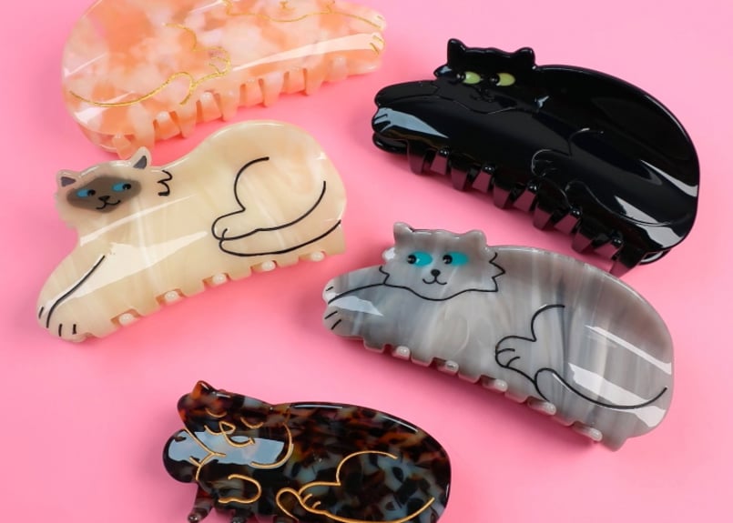 じゃれねこちゃんヘアクリップさばとら×桜