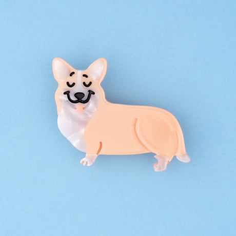 ククシュゼット 正規商品 ヘアアクセ クリップ ピン ヘアピン 犬 かわいい フランス Coucou Suzette コーギー ヘア クリップ ベージュ系(corgiclip)