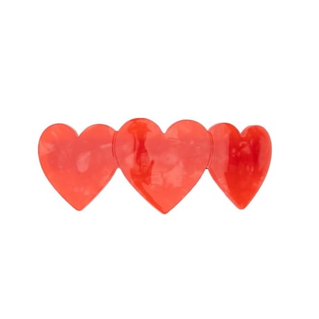 ククシュゼット 正規商品 ヘア アクセ クリップ バレッタ Coucou Suzette ハート フレンチ バレッタ レッド  (heartbarrette)