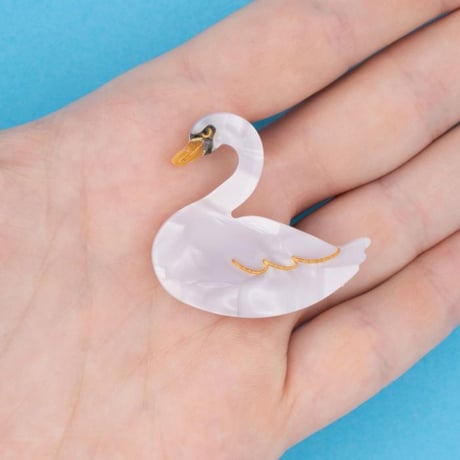 ククシュゼット 正規商品 ヘア アクセ クリップ ピン ヘアピン かわいい 鳥 フランス Coucou Suzette 白鳥 ハクチョウ ヘア クリップ ホワイト(swanclip)