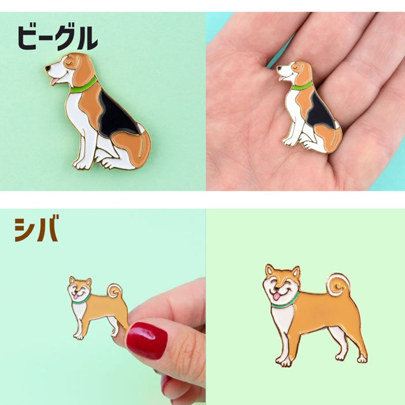 ククシュゼット 正規商品 ピンバッジ ドッグ 犬 ブローチ 可愛い