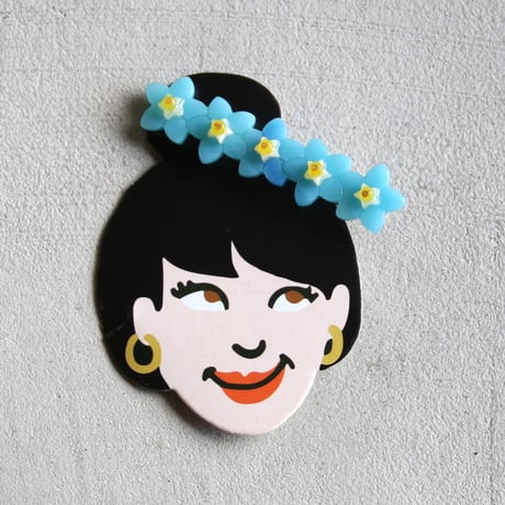 ククシュゼット 正規商品 ヘアアクセ クリップ ピン ヘアピン 花 フランス Coucou Suzette 忘れな草 ヘア クリップ ブルー(fmnclip)