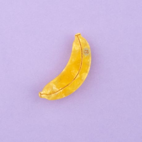 ククシュゼット 正規商品 ヘアアクセ クリップ ピン ヘアピン フルーツ フランス Coucou Suzette バナナ ヘア クリップ イエロー(bananaclip)