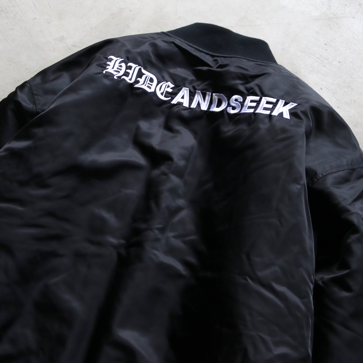 HIDEANDSEEK / Nylon Varsity Jacket / HJ-110224 HIDEANDSEEK / Nylon Varsity Jacket / HJ-110224