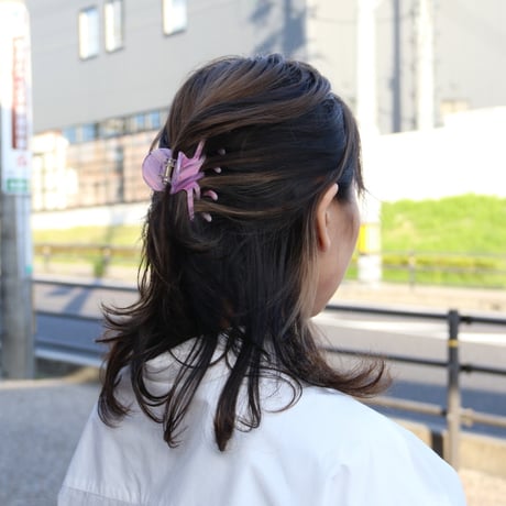 ククシュゼット 正規商品 ヘア アクセ クリップ かわいい 海 夏 魚 生き物 フランス Coucou Suzette タコ ヘア クロー パープル(octopusclaw)