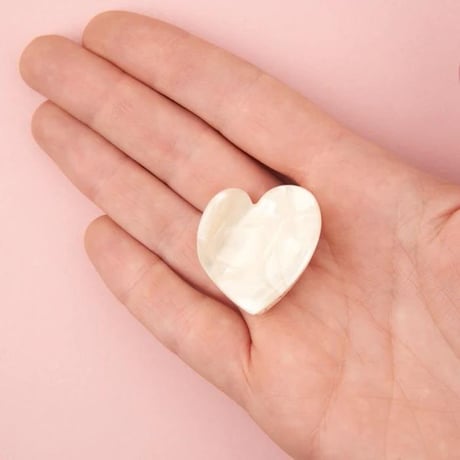 Coucou Suzette / White Mini Heart Hair Claw / whminiheartclaw