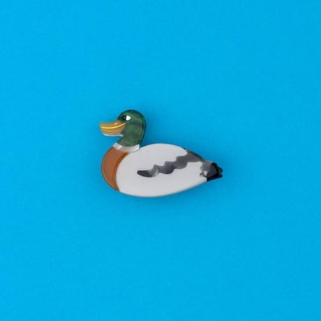 ククシュゼット 正規商品 ヘア アクセ クリップ ピン ヘアピン かわいい 鳥 フランス Coucou Suzette アヒル マガモ ヘア クリップ マルチ(duckclip)