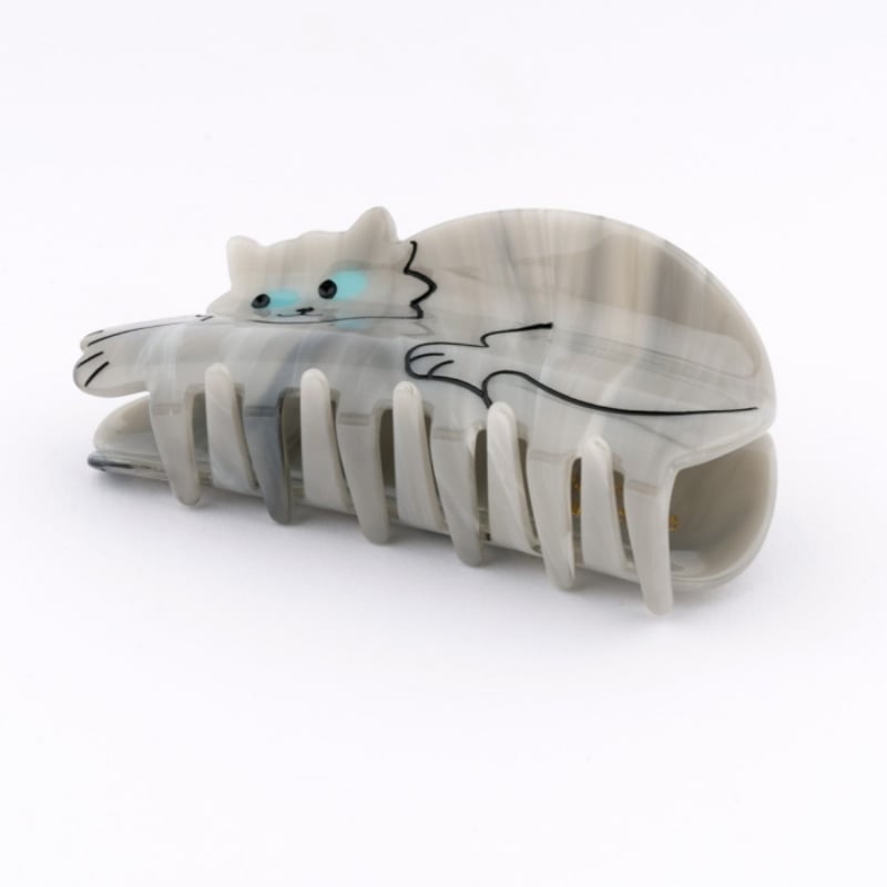 ヘアクリップ　ロブスター　グレー猫 Coucou Suzette】Gray Cat ヘアクリップ | goldandbouncy