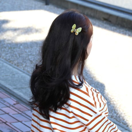 ククシュゼット 正規商品 ヘア アクセ クリップ 蝶 虫 かわいい Coucou Suzette 黄色 蝶 ミニ ヘア クロー イエロー(yebutterflyminiclaw)