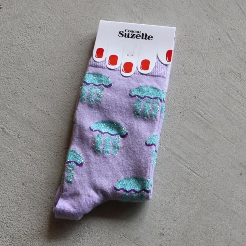 ククシュゼット 正規商品 靴下 レディース クラゲ フランス