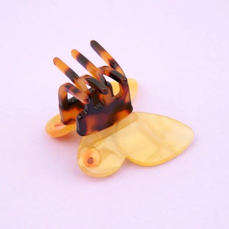 ククシュゼット 正規商品 ヘア アクセ クリップ 蝶 虫 かわいい Coucou Suzette 黄色 蝶 ミニ ヘア クロー イエロー(yebutterflyminiclaw)