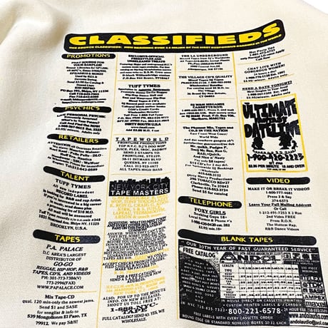 "CLASSIFIEDS 97" HeavyWeightHoodie Cream