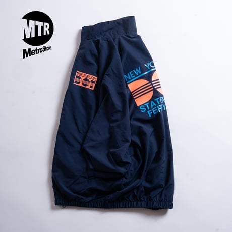 "STATEN ISLAND FERRY CREW TYPE" NYLON TRACK JKT  NAVY