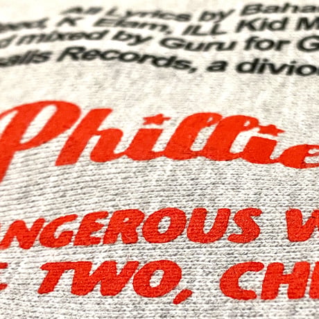 "Phillie VINYL" HeavyWeightHoodie AshGrey