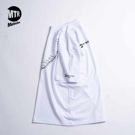"STATEN ISLAND SUBWAY MAP Pt1" 7.5 oz Max Heavyweight S/S Tee White