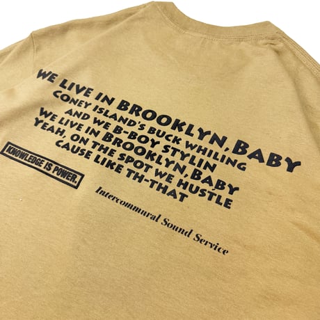 ”Return of the 90`s" BoroughCheck 6oz US COTTON S/S Tee Tan