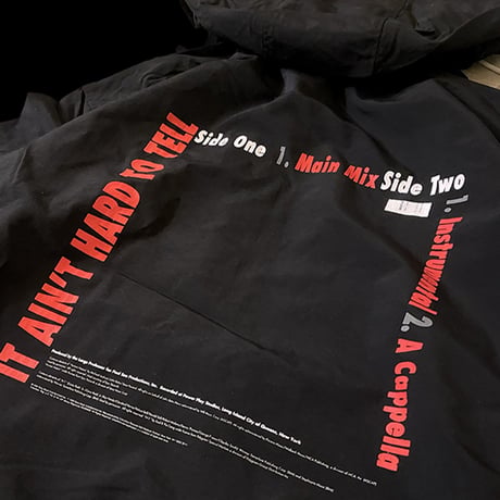 "IT AIN'T HARD TO TELL" NYLON ANNORAK PARKA  Black