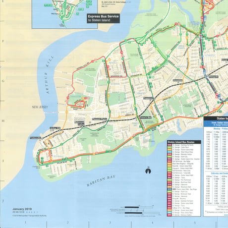 "STATEN ISLAND BUS MAP" Insulated JKT