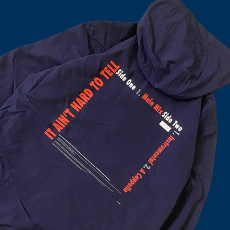 "IT AIN'T HARD TO TELL" NYLON ANNORAK PARKA  NAVY