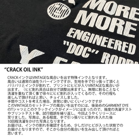 ”CassetteTape＆Crack”  GarmentDye 6.1oz Tee LightGreen