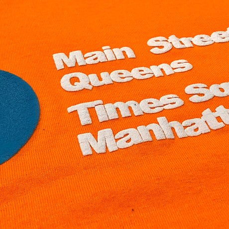 "The 7Train NY Mets" 6oz US COTTON L/S Tee Orange