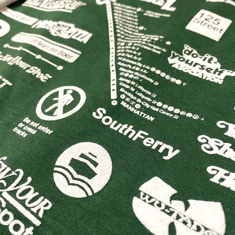 "Lexington Av Local" 6.5oz HeavyWeight L/S Tee Green