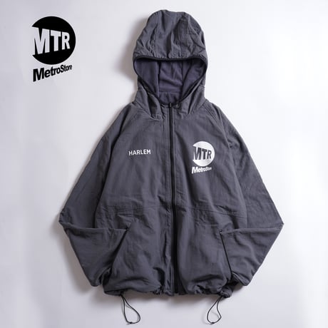 "THE HARLEM" Reversivle NYLON FREECE JKT GREY